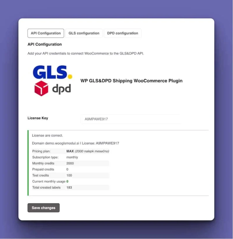 WooCommerce DPD licenca