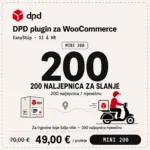 WooCommerce DPD plugin Mini 200 paket za ispis do 200 DPD naljepnica mjesečno